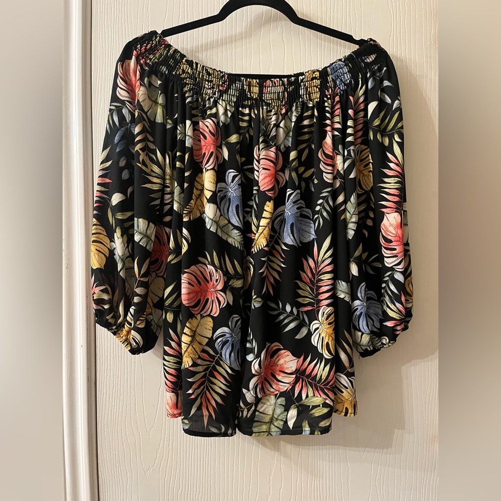 🛍️Ariella Women’s Large Multicolor Floral Off-Shoulder Women's Top